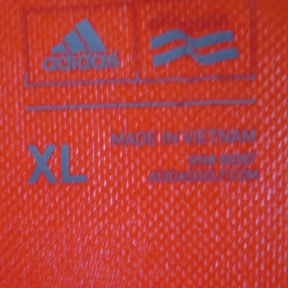 Adidas Mens Blue\Orange\Gray 1/4 Button Down  Short Sleeve Golf Shirt Si… - Picture 3 of 7